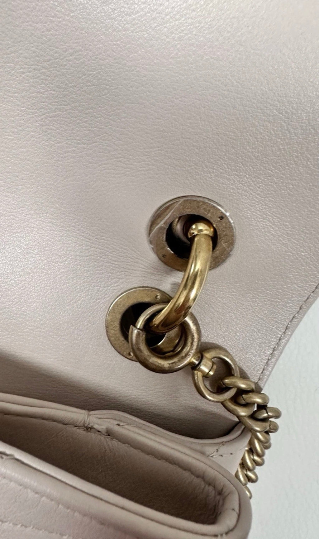 CHANEL 31 Rue Cambon Cream Colored Lambskin Chevron Top Handle Crossbody with Elaphe Snakeskin Strap & Handle
